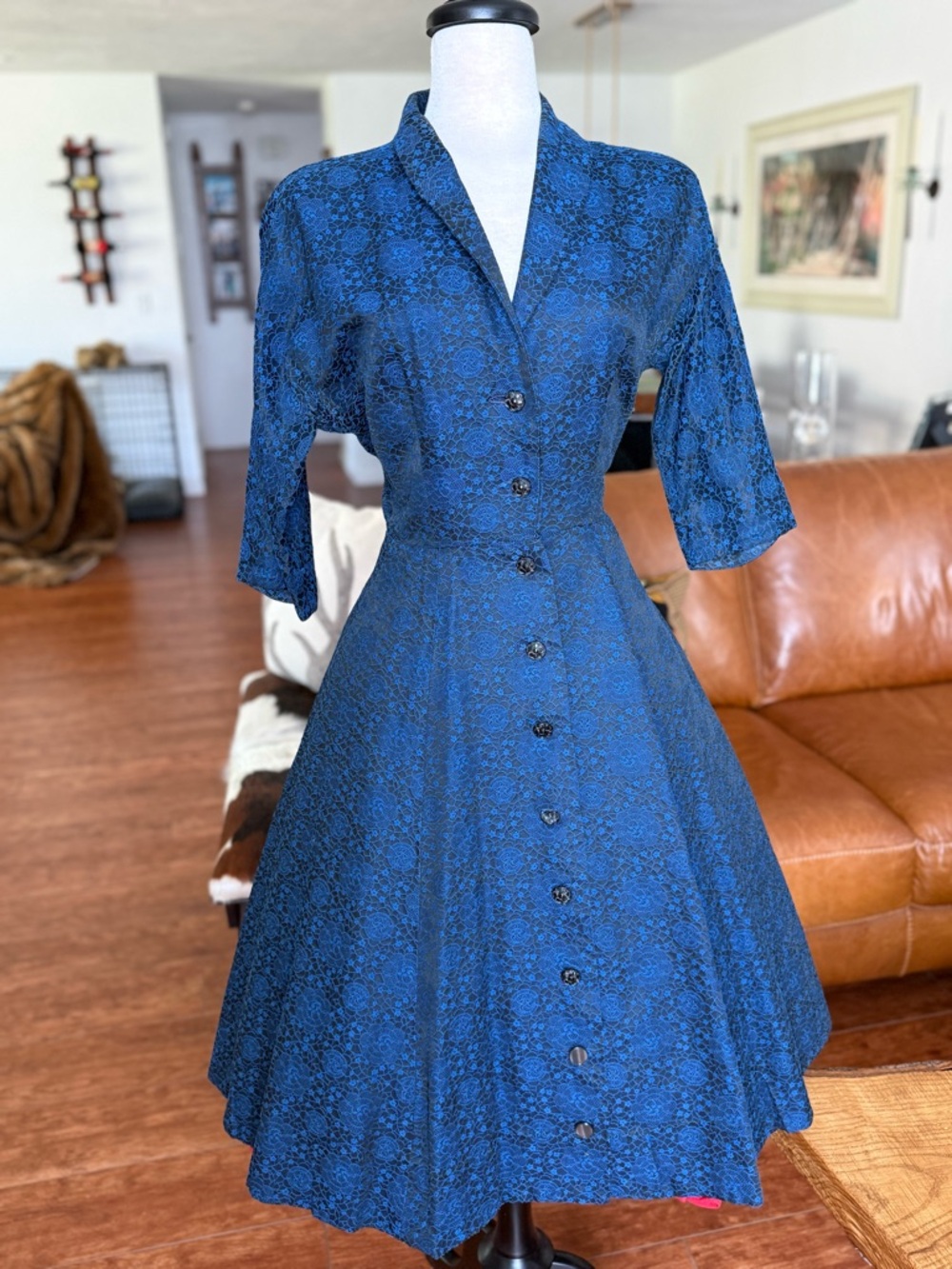 💙 Vintage Dress Retro 1950